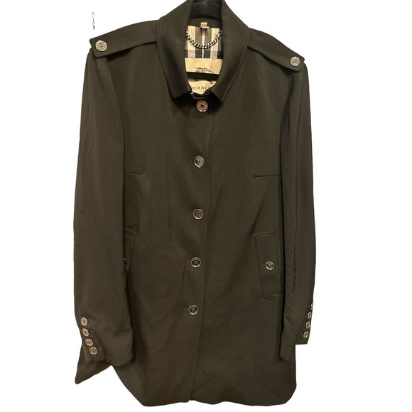 Burberry Women’s Button Up Jacket Made In Italy Black Sz 14 - Picture 6 of 11